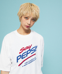 【DISCUS ATHLETIC×PEPSI】ペプシコラボ / オーバーサイズ 半袖クルーネックTシャツ