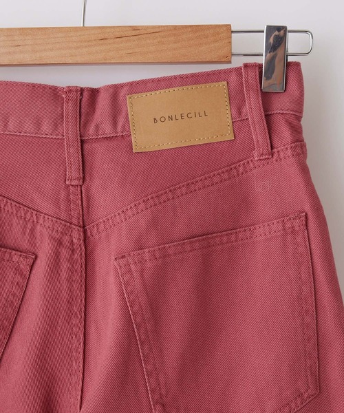 BONLECILL(ボンルシール)の「ハイウエストカーヴィーデニム/カツラギパンツ(デニムパンツ・レディース・ネイビー/ベージュ/ピンク/アイボリー/ブラック/ブルー/ブルー系1・S/M/L)」の10枚目の写真