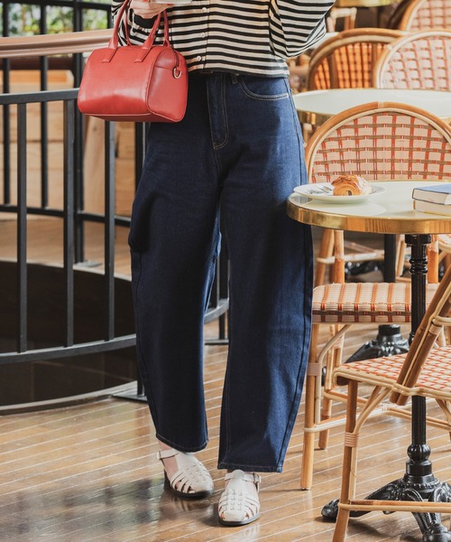 セール】ハイウエストカーヴィーデニム/カツラギパンツ（デニムパンツ