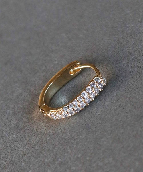 girl（ガール）の「ラインストーンミニフープピアス 結婚式 パーティー お呼ばれ オケージョン（ピアス（両耳用）・レディース・ゴールド/シルバー・FREE）」の4枚目の写真