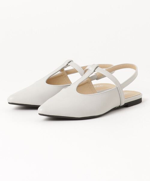 LibertyDoll(リバティードール)の「LibertyDoll/ポインテッドトゥTストラップミュールパンプス T字 スリングバック(1159)(サンダル・レディース・ベージュ/ライトグレー/ピンクベージュ/ブラック・M/L/S/LL)」の1枚目の写真