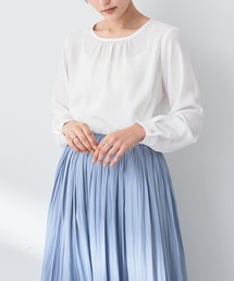 YECCA VECCA | クルーネックギャザーブラウス(シャツ/ブラウス)