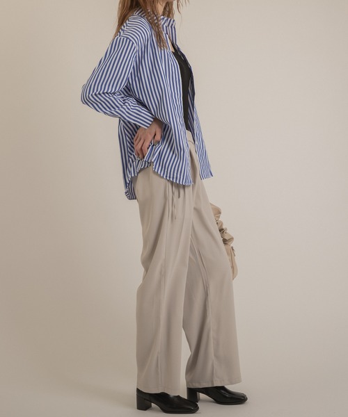 Jeudi（ジュディ）の「デザインベルトタックワイドスラックス（スラックス・レディース・ブラック/アイボリー/ネイビー・M/L/S）」の16枚目の写真