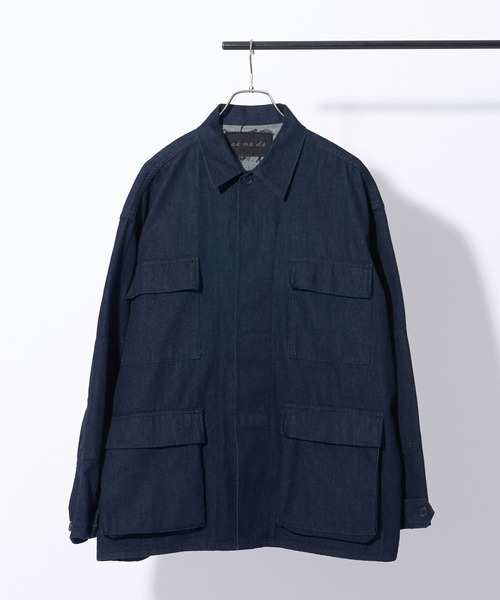 ai no de（アイノデ）の「【ai no de/アイノデ】8oz denim blouson/8オンスデニムブルゾン/ジャケット（デニムジャケット・メンズ・ブルー/ライトグレー/インディゴブルー/グレー・L/M/LARGE/MEDIUM）」の3枚目の写真