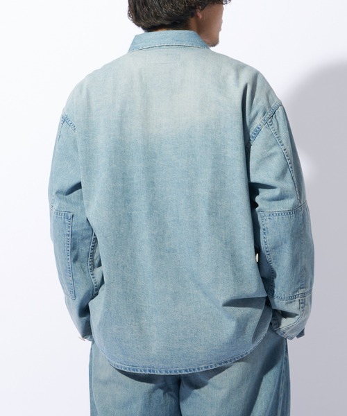 ai no de（アイノデ）の「【ai no de/アイノデ】8oz denim blouson/8オンスデニムブルゾン/ジャケット（デニムジャケット・メンズ・ブルー/ライトグレー/インディゴブルー/グレー・L/M/LARGE/MEDIUM）」の15枚目の写真