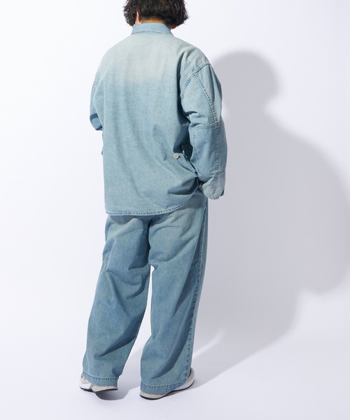 ai no de（アイノデ）の「【ai no de/アイノデ】8oz denim blouson/8オンスデニムブルゾン/ジャケット（デニムジャケット・メンズ・ブルー/ライトグレー/インディゴブルー/グレー・L/M/LARGE/MEDIUM）」の19枚目の写真