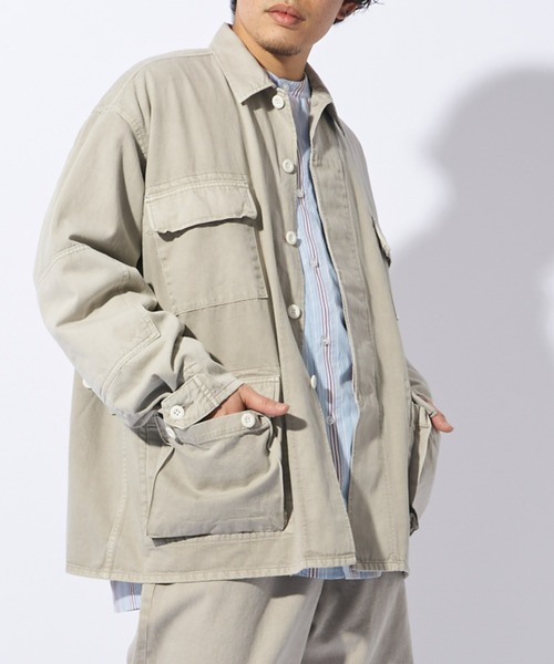 ai no de（アイノデ）の「【ai no de/アイノデ】8oz denim blouson/8オンスデニムブルゾン/ジャケット（デニムジャケット・メンズ・ブルー/ライトグレー/インディゴブルー/グレー・L/M/LARGE/MEDIUM）」の9枚目の写真