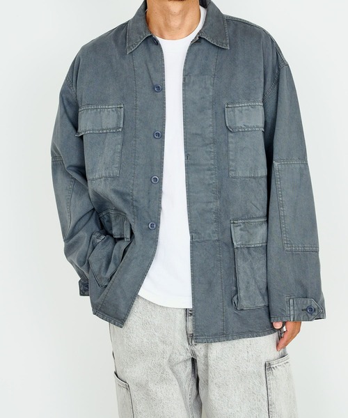 ai no de（アイノデ）の「【ai no de/アイノデ】8oz denim blouson/8オンスデニムブルゾン/ジャケット（デニムジャケット・メンズ・ブルー/ライトグレー/インディゴブルー/グレー・L/M/LARGE/MEDIUM）」の5枚目の写真