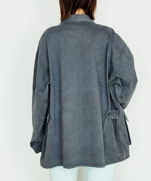 ai no de（アイノデ）の「【ai no de/アイノデ】8oz denim blouson/8オンスデニムブルゾン/ジャケット（デニムジャケット・メンズ・ブルー/ライトグレー/インディゴブルー/グレー・L/M/LARGE/MEDIUM）」の8枚目の写真