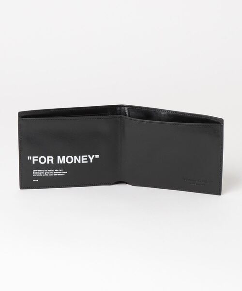 off white（オフホワイト）の「【OFF-WHITE】 オフホワイト BOLD QUOTE BILFOLD WALLET 二つ折り 財布 ウォレット メンズ（財布・メンズ・ブラック・FREE）」の4枚目の写真