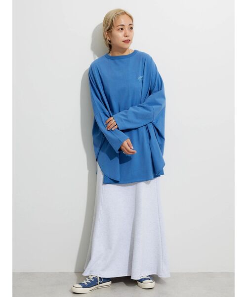 DISCUS ATHLETIC(ディスカス アスレチック)の「DISCUS ポンチョカットプルオーバー(Tシャツ/カットソー・レディース・ブルー/ブラック/ホワイト系その他・FREE)」の9枚目の写真