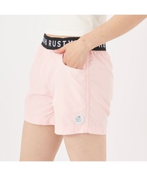 RUSTY（ラスティ）の「RUSTY/ラスティ ウエストゴム ブランド ロゴ ジャガード ショートパンツ ウォークショーツ ハイブリッドショーツ（水着）」