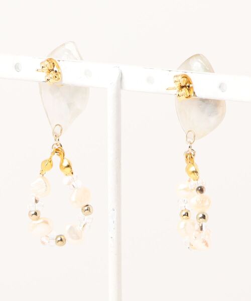 tone(トーン)の「【chez vous】kusumi wakka ピアス(MA)(ピアス(両耳用)・レディース・グリーン系その他/ブラウン系その他・FREE)」の3枚目の写真