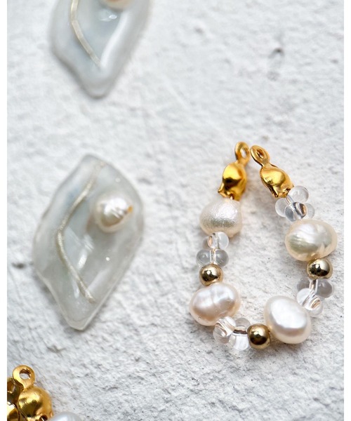 tone(トーン)の「【chez vous】kusumi wakka ピアス(MA)(ピアス(両耳用)・レディース・グリーン系その他/ブラウン系その他・FREE)」の9枚目の写真