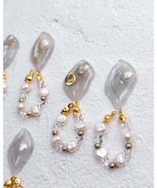 tone(トーン)の「【chez vous】kusumi wakka ピアス(MA)(ピアス(両耳用)・レディース・グリーン系その他/ブラウン系その他・FREE)」の7枚目の写真