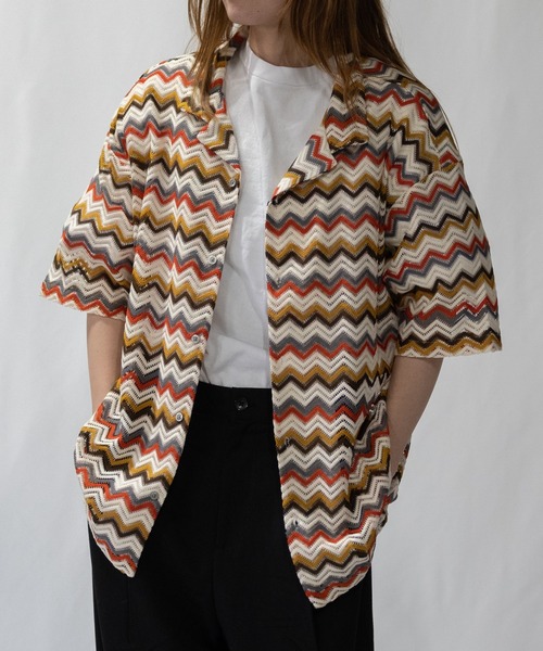 【a】バルファレース ルーズシルエット オープンカラー シアーシャツ(シャツ/ブラウス)|Naive magic(ナイーブマジック) 【a】バルファレース ルーズシルエット オープンカラー シアーシャツ(シャツ/ブラウス)|Naive magic(ナイーブマジック)