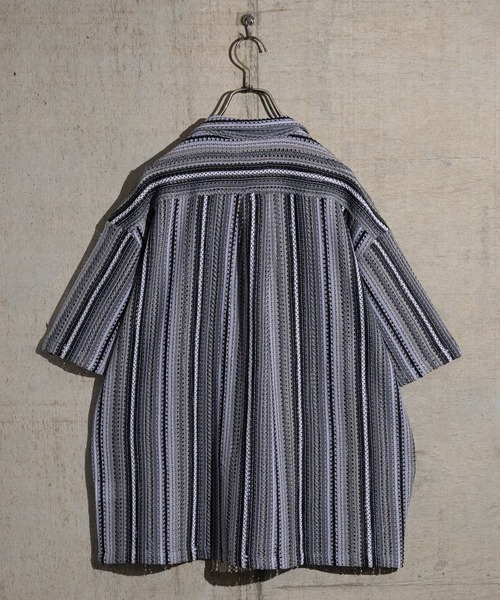 【a】バルファレース ルーズシルエット オープンカラー シアーシャツ(シャツ/ブラウス)|Naive magic(ナイーブマジック) 【a】バルファレース ルーズシルエット オープンカラー シアーシャツ(シャツ/ブラウス)|Naive magic(ナイーブマジック)