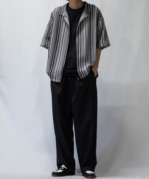 【a】バルファレース ルーズシルエット オープンカラー シアーシャツ(シャツ/ブラウス)|Naive magic(ナイーブマジック) 【a】バルファレース ルーズシルエット オープンカラー シアーシャツ(シャツ/ブラウス)|Naive magic(ナイーブマジック)