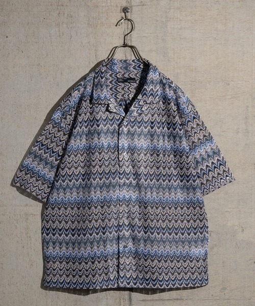 【a】バルファレース ルーズシルエット オープンカラー シアーシャツ(シャツ/ブラウス)|Naive magic(ナイーブマジック) 【a】バルファレース ルーズシルエット オープンカラー シアーシャツ(シャツ/ブラウス)|Naive magic(ナイーブマジック)