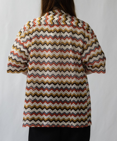 【a】バルファレース ルーズシルエット オープンカラー シアーシャツ(シャツ/ブラウス)|Naive magic(ナイーブマジック) 【a】バルファレース ルーズシルエット オープンカラー シアーシャツ(シャツ/ブラウス)|Naive magic(ナイーブマジック)