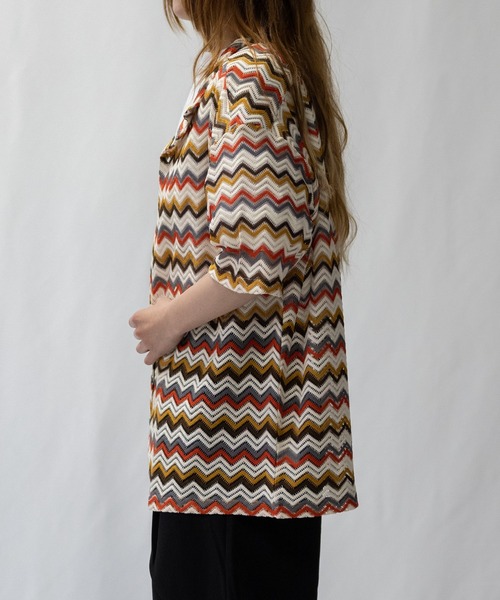 【a】バルファレース ルーズシルエット オープンカラー シアーシャツ(シャツ/ブラウス)|Naive magic(ナイーブマジック) 【a】バルファレース ルーズシルエット オープンカラー シアーシャツ(シャツ/ブラウス)|Naive magic(ナイーブマジック)