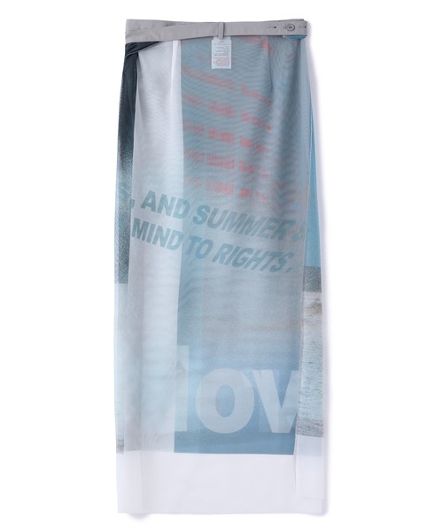 TheOpen Product（ザオープンプロダクト）の「THE OPEN PRODUCT PRINTED MAXI WRAP SKIRT GTO212SK007（スカート・レディース・グレー・1）」の4枚目の写真