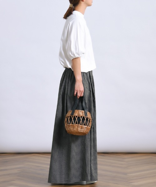 folka（フォルカ）の「1-パフスリーブ Tシャツ コットン クルーネック（Tシャツ/カットソー・レディース・アイボリー/ネイビー/ライトグレー・ONE SIZE）」の5枚目の写真