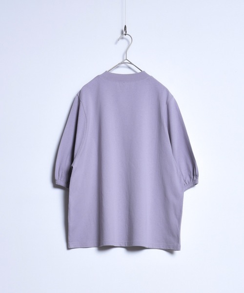 folka（フォルカ）の「1-パフスリーブ Tシャツ コットン クルーネック（Tシャツ/カットソー・レディース・アイボリー/ネイビー/ライトグレー・ONE SIZE）」の13枚目の写真