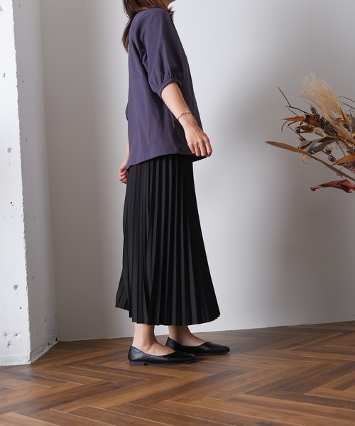 folka（フォルカ）の「1-パフスリーブ Tシャツ コットン クルーネック（Tシャツ/カットソー・レディース・アイボリー/ネイビー/ライトグレー・ONE SIZE）」の22枚目の写真