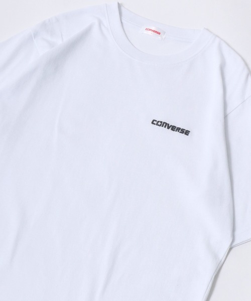 CONVERSE(コンバース)の「CONVERSE/コンバース ワンポイントロゴ刺繍 無地Tシャツ レディース メンズ(Tシャツ/カットソー・メンズ・ホワイト/サックスブルー/ホワイト系その他/ネイビー/ブラック/イエロー系その他/ブラック系その他/オートミール/ブルー系その他/ダークグリーン・LL/L/M)」の2枚目の写真