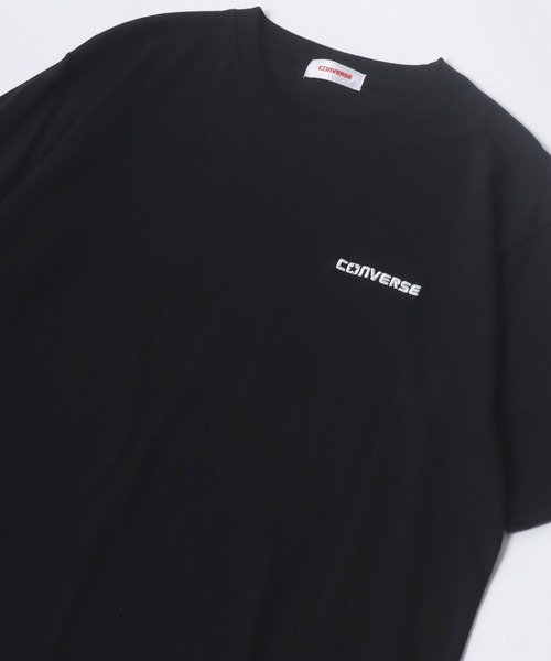 CONVERSE(コンバース)の「CONVERSE/コンバース ワンポイントロゴ刺繍 無地Tシャツ レディース メンズ(Tシャツ/カットソー・メンズ・ホワイト/サックスブルー/ホワイト系その他/ネイビー/ブラック/イエロー系その他/ブラック系その他/オートミール/ブルー系その他/ダークグリーン・LL/L/M)」の4枚目の写真