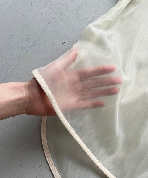 CLEIO（クレイオ）の「【CLEIO】オーガンジー切替ブラウス（シャツ/ブラウス・レディース・アイボリー/ブラウン・FREE）」の13枚目の写真