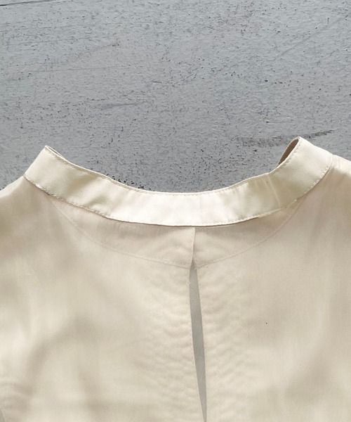 CLEIO（クレイオ）の「【CLEIO】オーガンジー切替ブラウス（シャツ/ブラウス・レディース・アイボリー/ブラウン・FREE）」の8枚目の写真