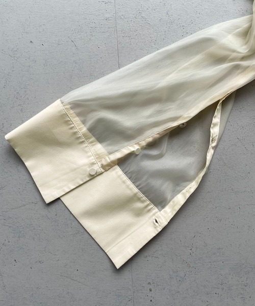 CLEIO（クレイオ）の「【CLEIO】オーガンジー切替ブラウス（シャツ/ブラウス・レディース・アイボリー/ブラウン・FREE）」の11枚目の写真