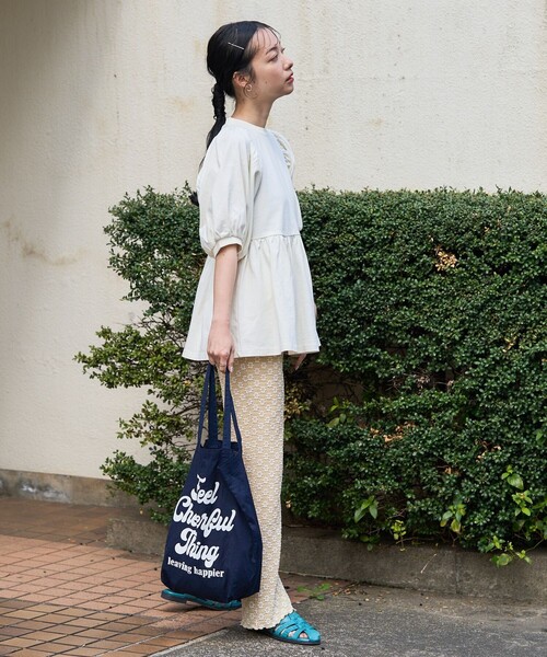 FREAK'S STORE（フリークスストア）の「パフスリーブカットチュニック（Tシャツ/カットソー・レディース・レッド/ブラック/オフホワイト・ﾌﾘ-）」の8枚目の写真