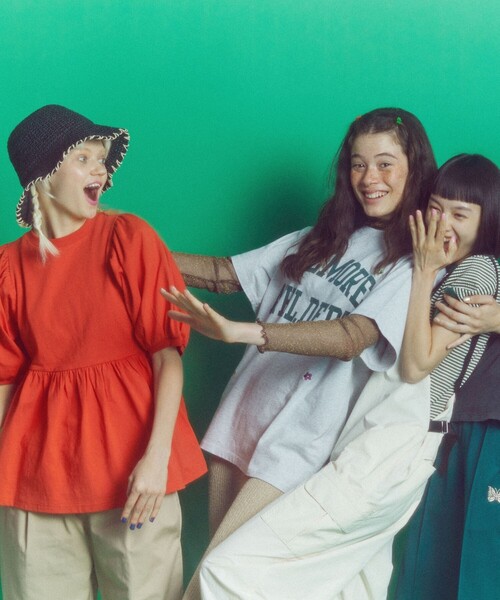 FREAK'S STORE（フリークスストア）の「パフスリーブカットチュニック（Tシャツ/カットソー・レディース・レッド/ブラック/オフホワイト・ﾌﾘ-）」の12枚目の写真