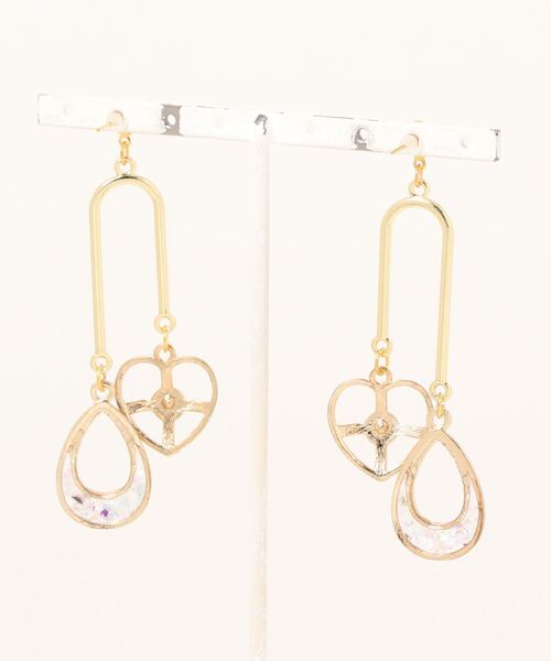 tone(トーン)の「【88eighty-eight】シンメトリーゴールドハートピアス(MA)(ピアス(両耳用)・レディース・ゴールド・FREE)」の2枚目の写真