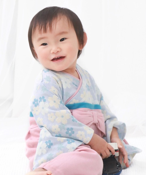 KYOETSU(キョウエツ)の「袴ロンパース 女の子(ロンパース・キッズ・ホワイト系その他2/ピンク系その他2/ピンク系その他3/ピンク系その他/ホワイト系その他/ブルー系その他・70/90/80)」の3枚目の写真