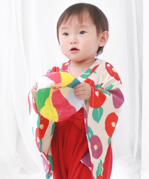 KYOETSU(キョウエツ)の「袴ロンパース 女の子(ロンパース・キッズ・ホワイト系その他2/ピンク系その他2/ピンク系その他3/ピンク系その他/ホワイト系その他/ブルー系その他・70/90/80)」の2枚目の写真