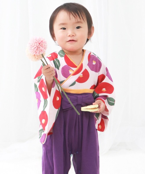 KYOETSU(キョウエツ)の「袴ロンパース 女の子(ロンパース・キッズ・ホワイト系その他2/ピンク系その他2/ピンク系その他3/ピンク系その他/ホワイト系その他/ブルー系その他・70/90/80)」の9枚目の写真