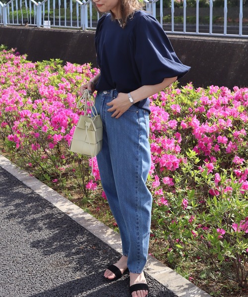 AMERICAN HOLIC(アメリカンホリック)の「ドルマンギャザーカットプルオーバー(Tシャツ/カットソー・レディース・ネイビー/ブラック/その他7/オフホワイト・M/L)」の10枚目の写真