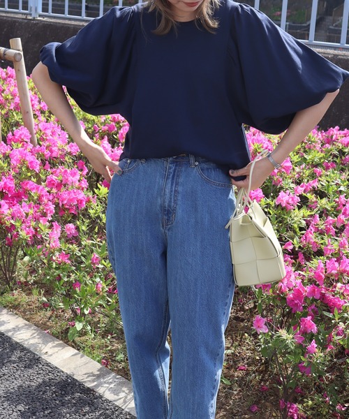 AMERICAN HOLIC(アメリカンホリック)の「ドルマンギャザーカットプルオーバー(Tシャツ/カットソー・レディース・ネイビー/ブラック/その他7/オフホワイト・M/L)」の8枚目の写真