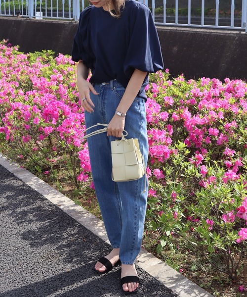 AMERICAN HOLIC(アメリカンホリック)の「ドルマンギャザーカットプルオーバー(Tシャツ/カットソー・レディース・ネイビー/ブラック/その他7/オフホワイト・M/L)」の9枚目の写真