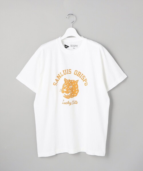 FREAK'S STORE(フリークスストア)の「【限定展開】FUNG/ファング Lucky Cats(Basic tee)/ラッキーキャッツ(Tシャツ/カットソー・レディース・ホワイト/ピンク/グレー/ブラック・SMALL/MEDIUM)」の1枚目の写真