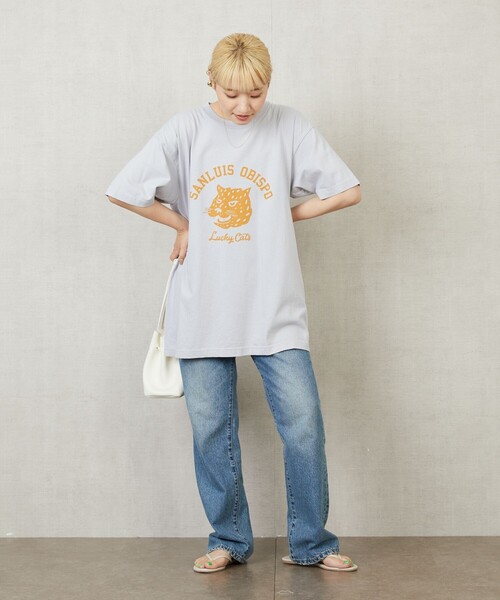 FREAK'S STORE(フリークスストア)の「【限定展開】FUNG/ファング Lucky Cats(Basic tee)/ラッキーキャッツ(Tシャツ/カットソー・レディース・ホワイト/ピンク/グレー/ブラック・SMALL/MEDIUM)」の5枚目の写真