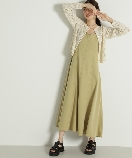 FREE'S MART(フリーズマート)の「◇前後2Way透かし編みカーディガン(カーディガン/ボレロ・レディース・ブラック/ホワイト/グリーン・FREE)」の5枚目の写真