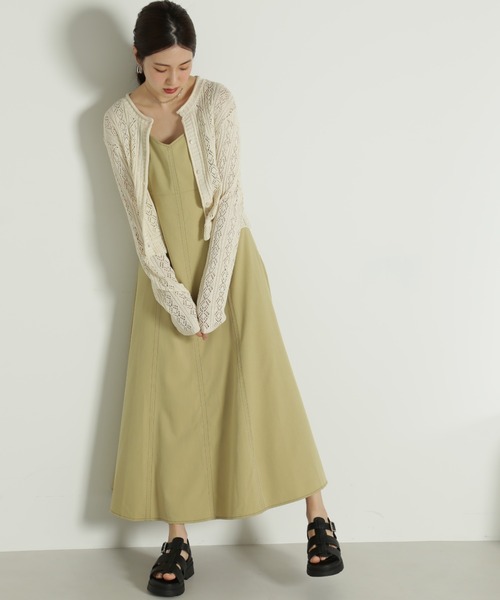 FREE'S MART(フリーズマート)の「◇前後2Way透かし編みカーディガン(カーディガン/ボレロ・レディース・ブラック/ホワイト/グリーン・FREE)」の6枚目の写真