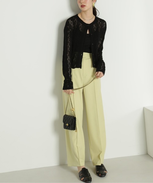 FREE'S MART(フリーズマート)の「◇前後2Way透かし編みカーディガン(カーディガン/ボレロ・レディース・ブラック/ホワイト/グリーン・FREE)」の11枚目の写真