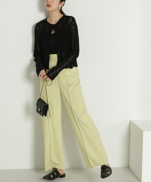 FREE'S MART(フリーズマート)の「◇前後2Way透かし編みカーディガン(カーディガン/ボレロ・レディース・ブラック/ホワイト/グリーン・FREE)」の12枚目の写真