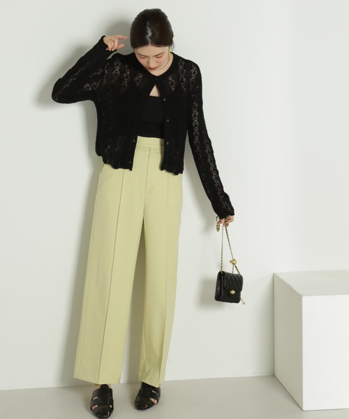 FREE'S MART(フリーズマート)の「◇前後2Way透かし編みカーディガン(カーディガン/ボレロ・レディース・ブラック/ホワイト/グリーン・FREE)」の13枚目の写真